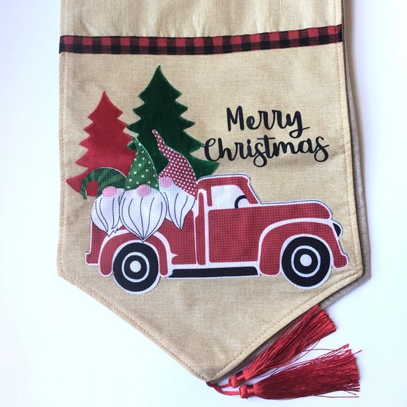 Merry Christmas table runner Cotton 3D holidays - Picture 5 of 10